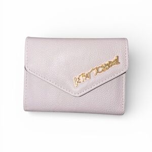 Betsey Johnson Soft Gray Leather Card Holder